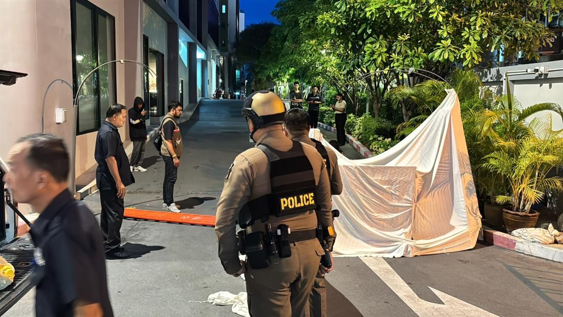 Police investigating a death in Thailand.