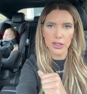 Woman in car comparing teen motherhood to parenting in her 30s.