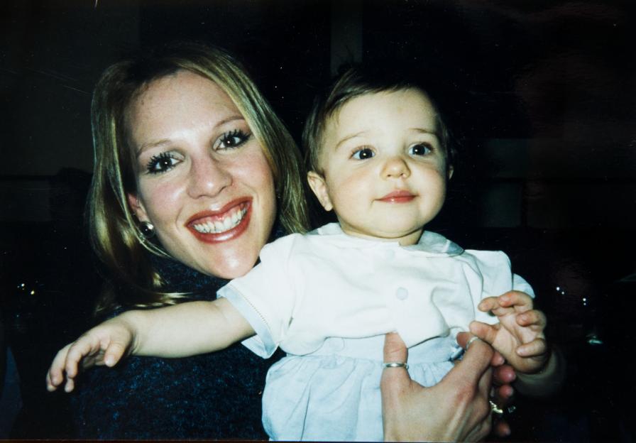 Photo of Breck Bednar as a baby with his mother.