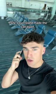 Kodie Murphy on a phone call in an airport, text overlay says