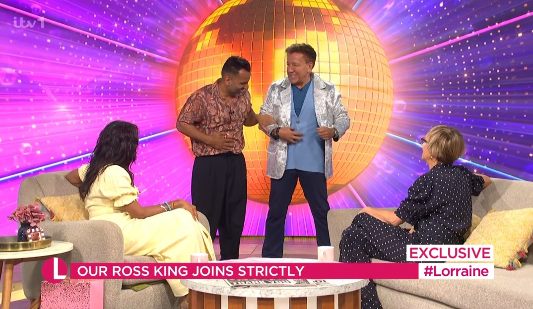Ross King on Lorraine discussing Strictly Come Dancing.