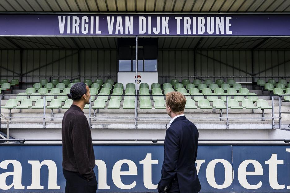 Virgil van Dijk Tribune unveiling at Willem II youth training.