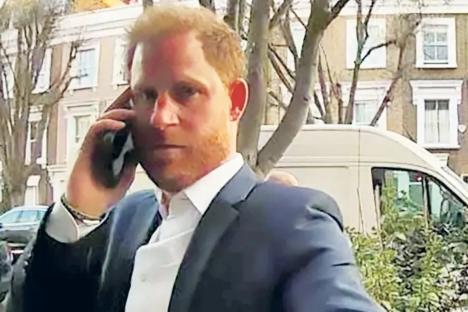 Prince Harry caught on camera knocking WRONG DOOR as he searched for pal after saying he felt unsafe in UK without cops